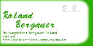 roland bergauer business card